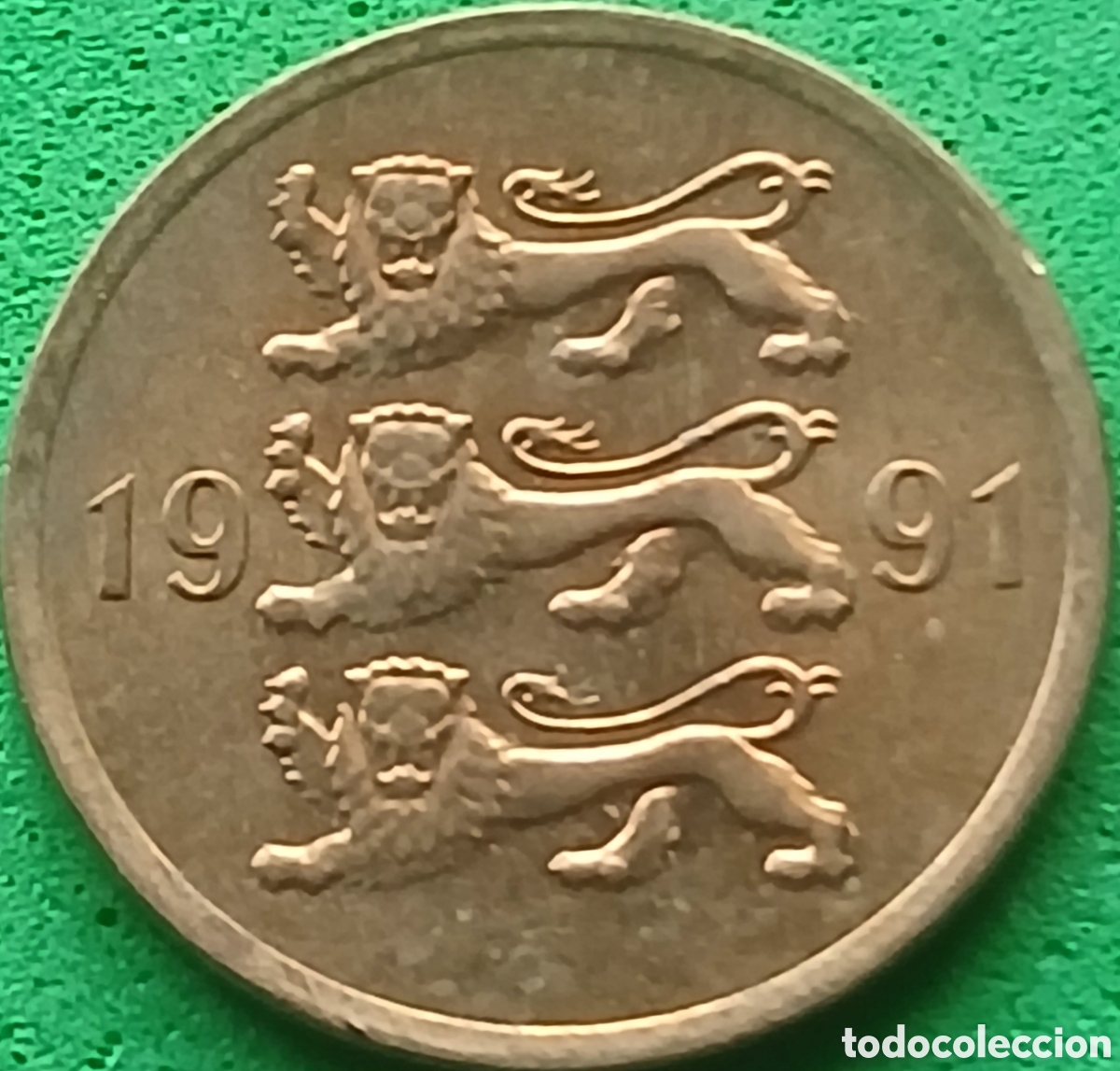 Monedas antiguas de Europa: Estonia 5 sent&iacute; 1991 km#21