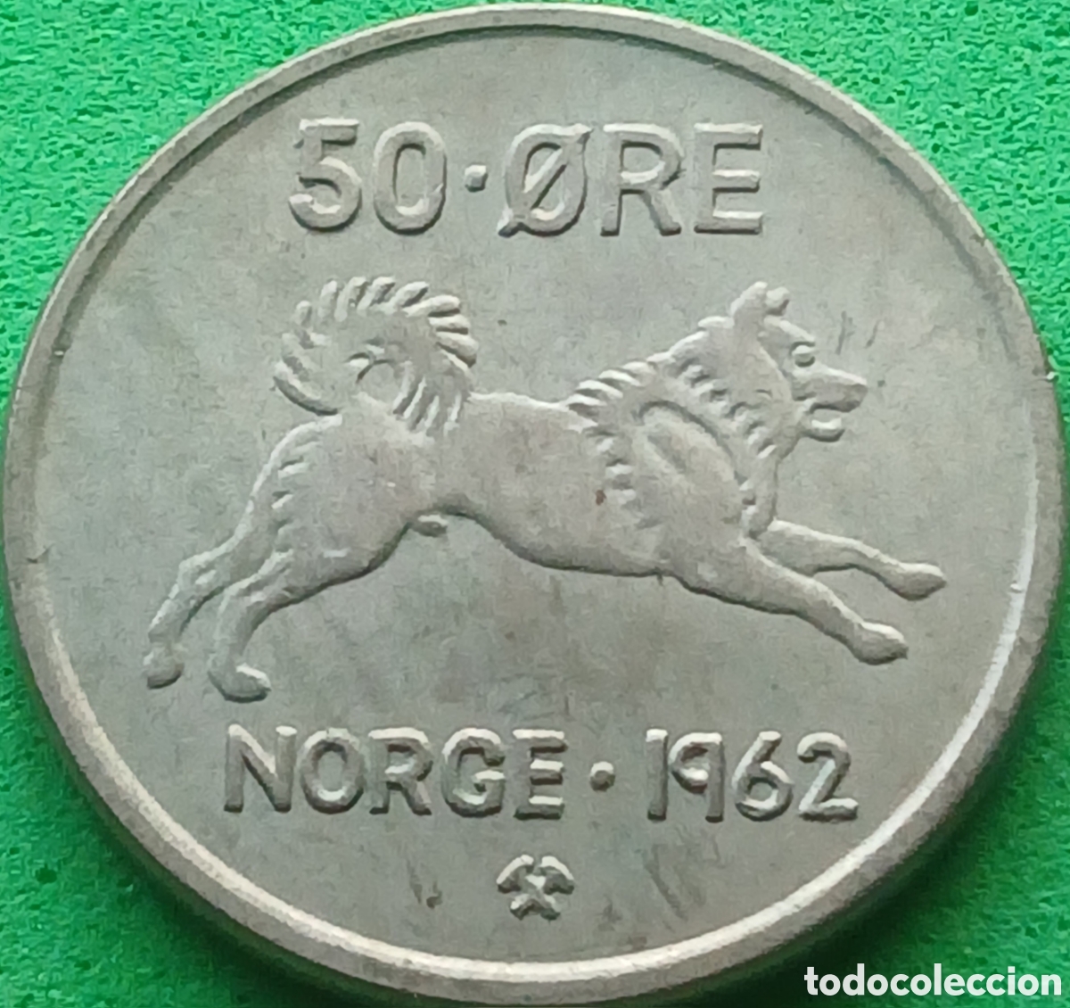 Monedas antiguas de Europa: Noruega 50 ore 1962 km#408
