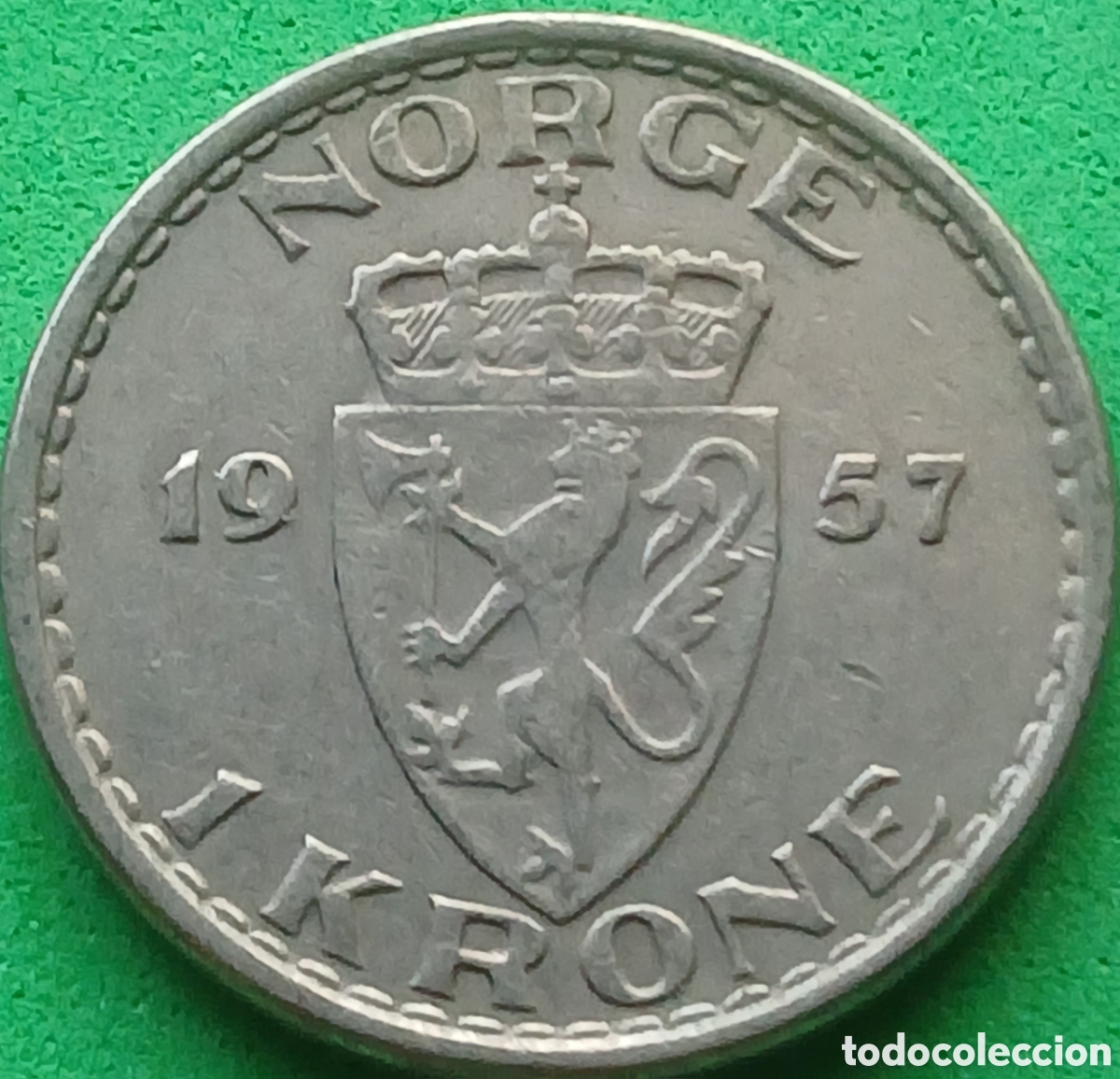 Monedas antiguas de Europa: Noruega 1 corona 1957 km#397