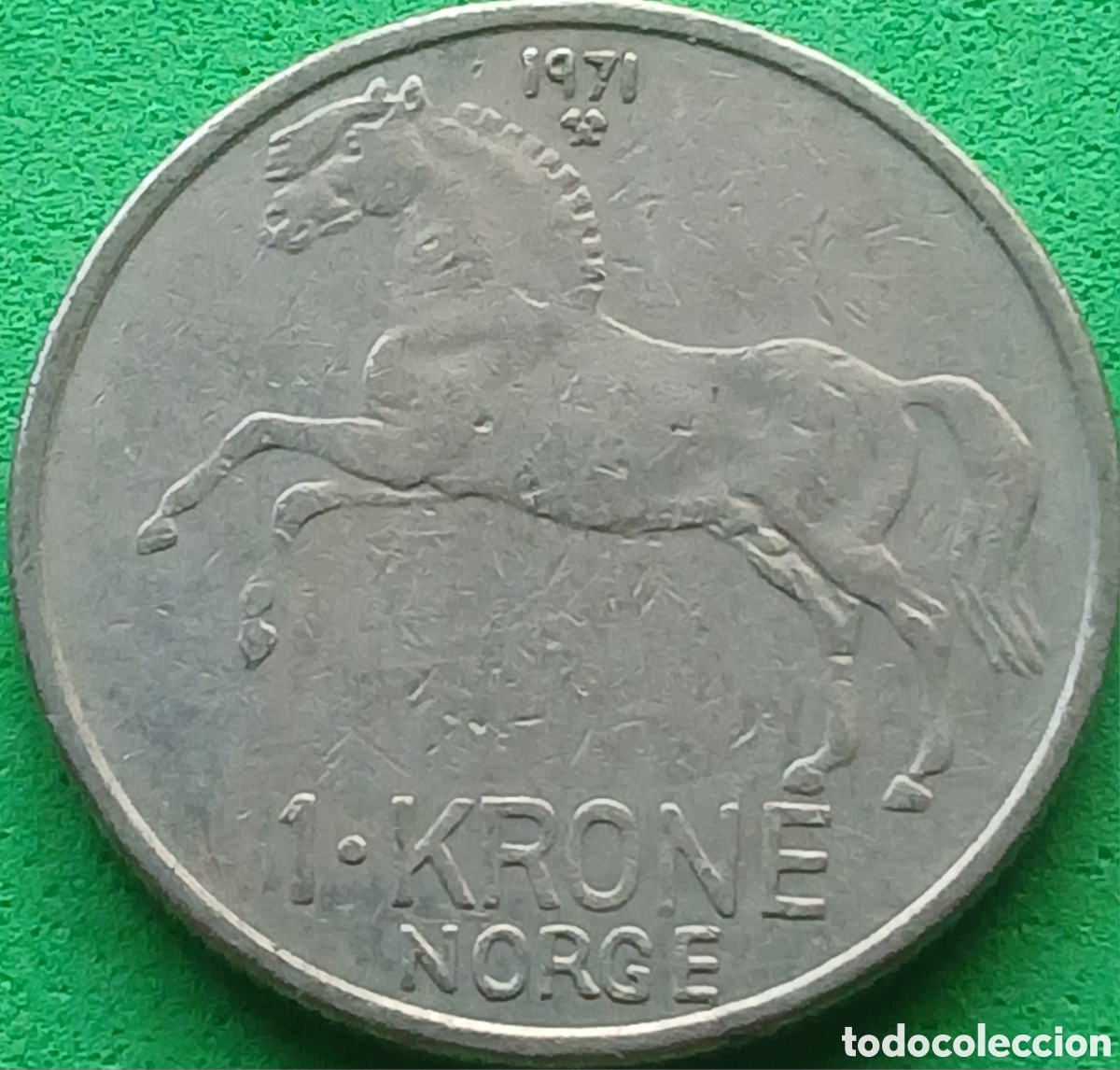 Monedas antiguas de Europa: Noruega 1 corona 1971 km#409