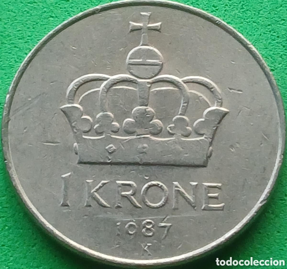 Monedas antiguas de Europa: Noruega 1 corona 1987 km#419