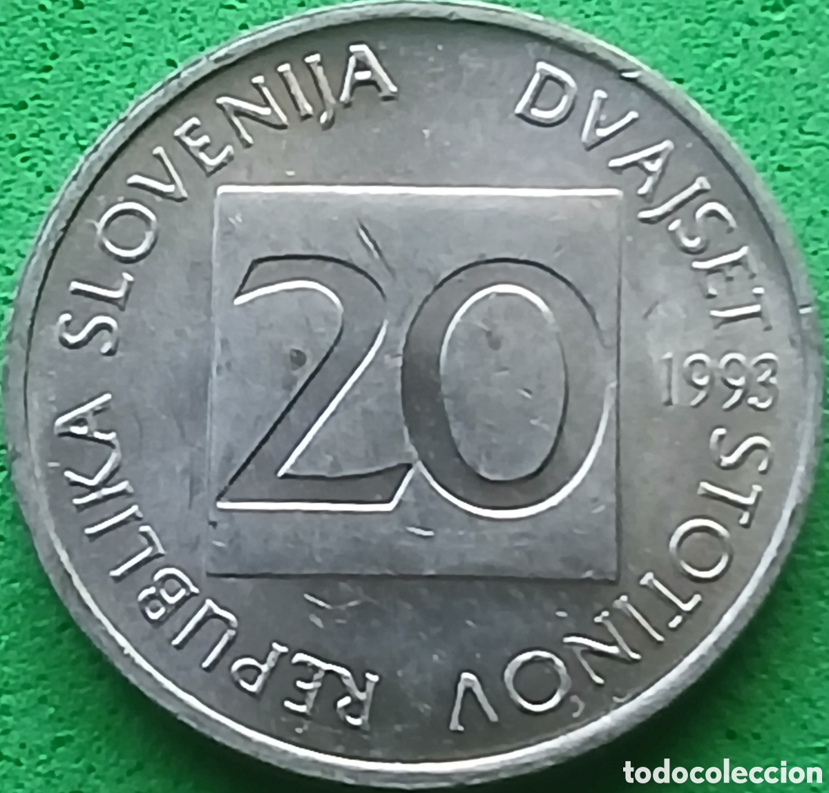 Monedas antiguas de Europa: Eslovenia 20 stotinov 1993 km#8