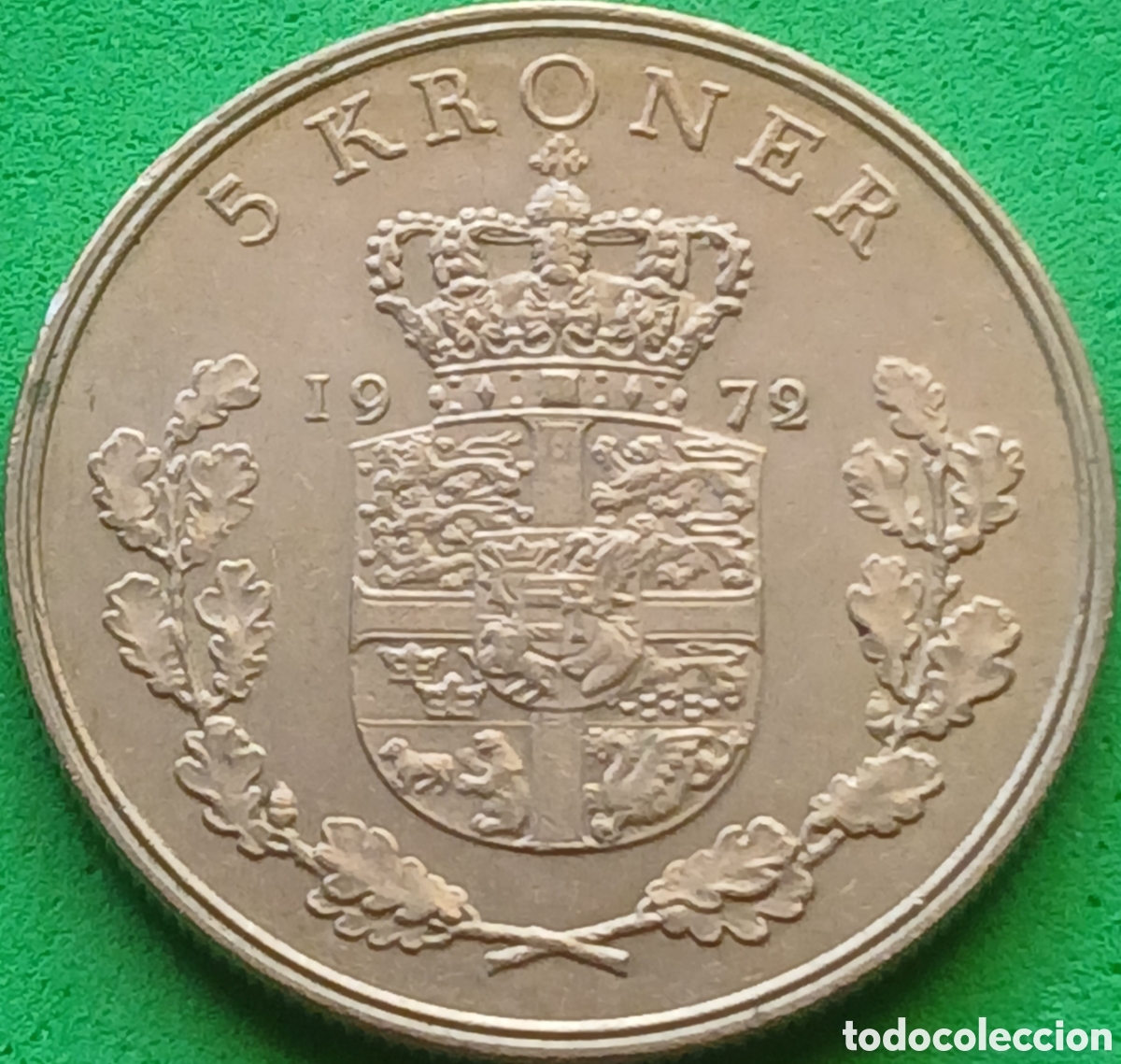 Monedas antiguas de Europa: Dinamarca 5 coronas 1972 km#853