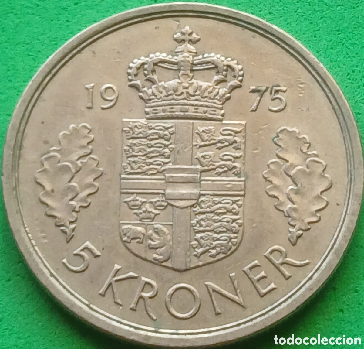 Monedas antiguas de Europa: Dinamarca 5 coronas 1975 km#863