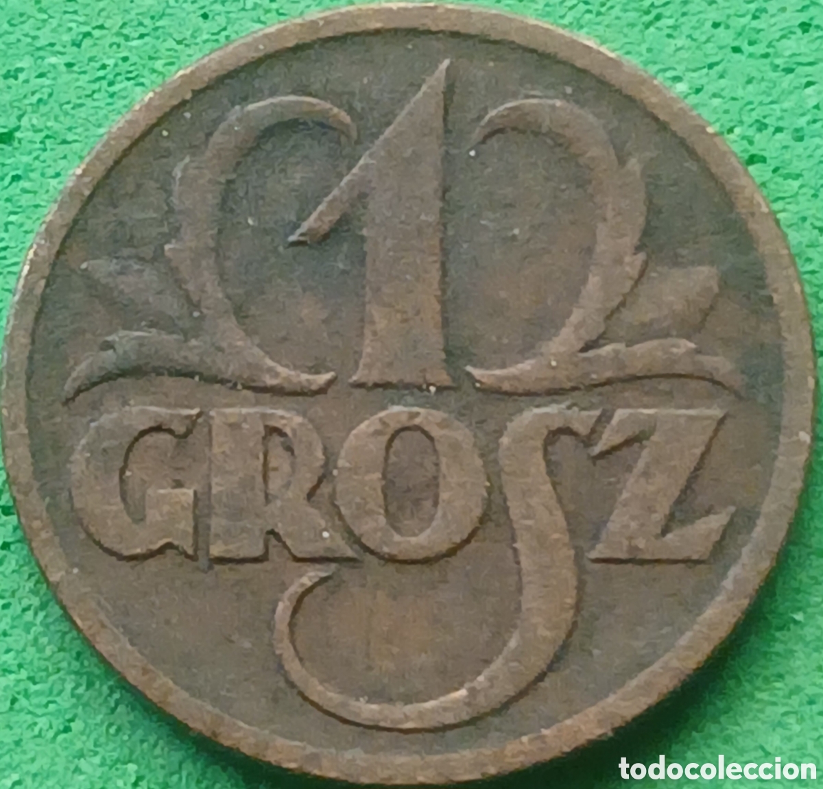 Monedas antiguas de Europa: Polonia 1 grosz 1938 Y#8a