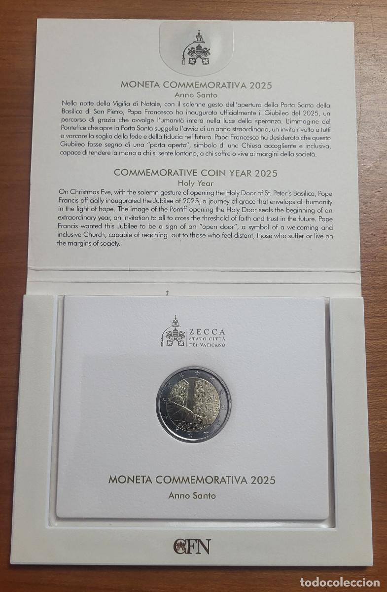 Monedas antiguas de Europa: CARTERA 2 EUROS CONM VATICANO 2025 A&Ntilde;O SANTO