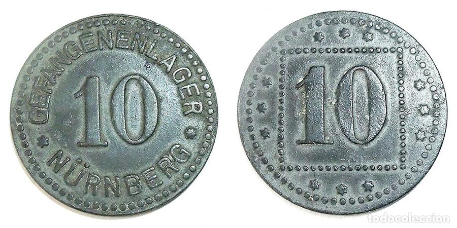 Old Coins of Europe: ALEMANIA - NUREMBERG - 10 PFENNIG - 1915/1918 - ZINC