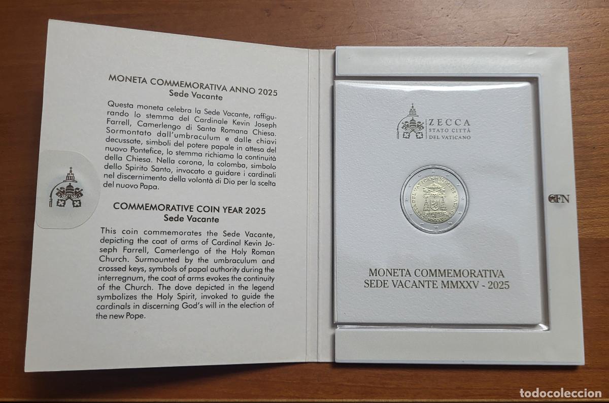 Monedas antiguas de Europa: CARTERA 2 EUROS CONM VATICANO 2025 SEDE VACANTE
