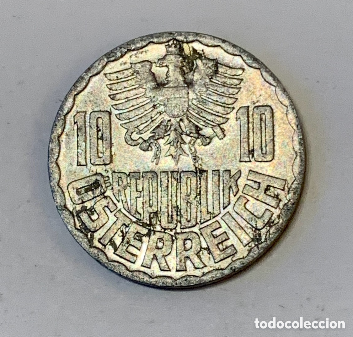 Monedas antiguas de Europa: Moneda. Republik Osterreich. 10 Groschen 1978.