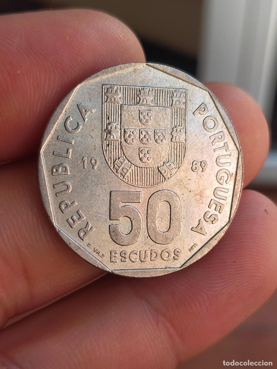 Monedas antiguas de Europa: MONEDA DE 50 CINCUENTA ESCUDOS PORTUGAL 1989 MUY BUENA CONSERVACION