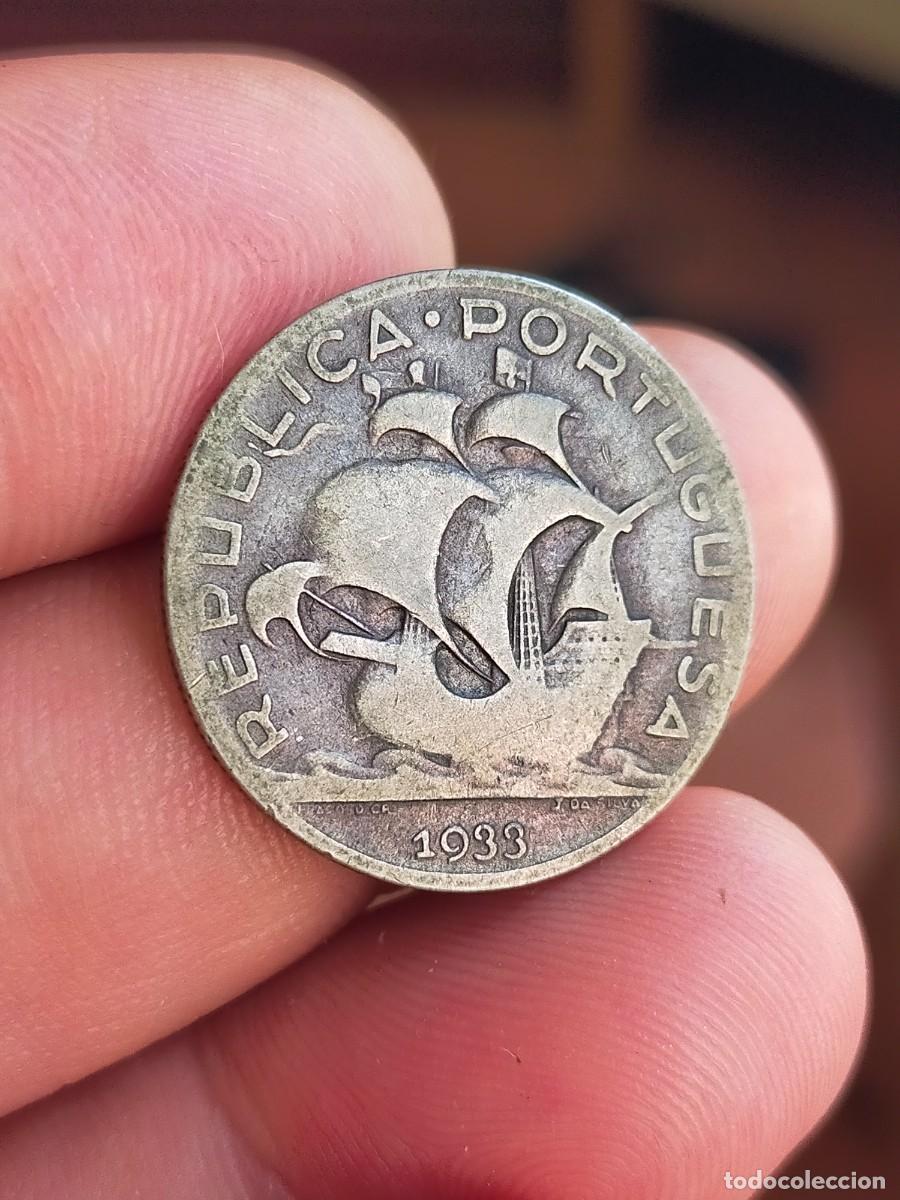 Monedas antiguas de Europa: MONEDA DE 5 CINCO ESCUDOS PORTUGAL 1933 BUENA CONSERVACION PLATA