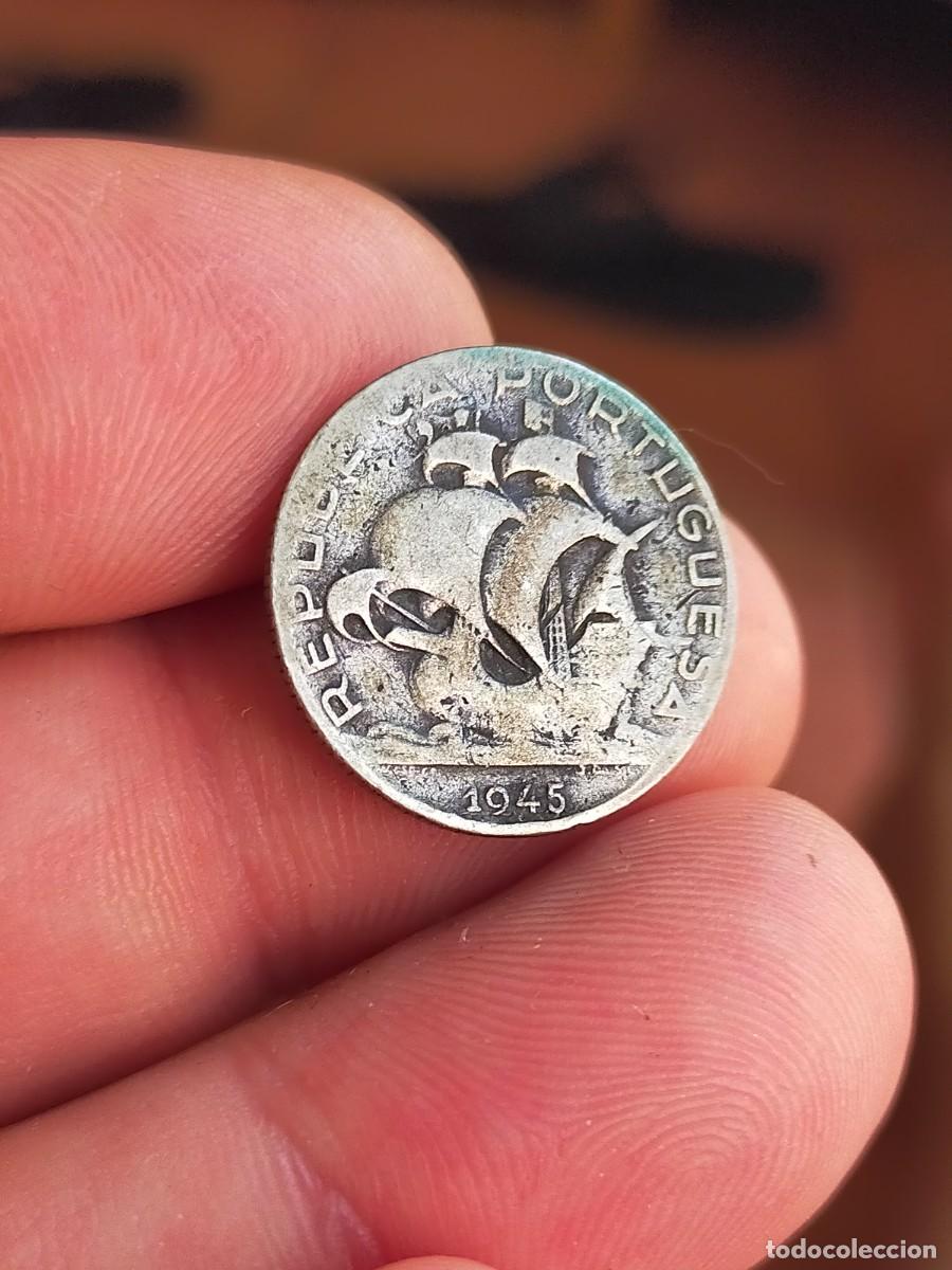 Monedas antiguas de Europa: MONEDA DE 2,5 DOS Y MEDIO CINCO ESCUDOS PORTUGAL 1945 BUENA CONSERVACION PLATA