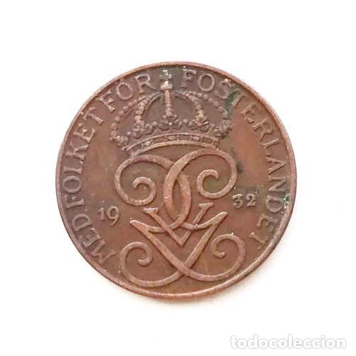 Monedas antiguas de Europa: 1932, 5 &ouml;re de Suecia