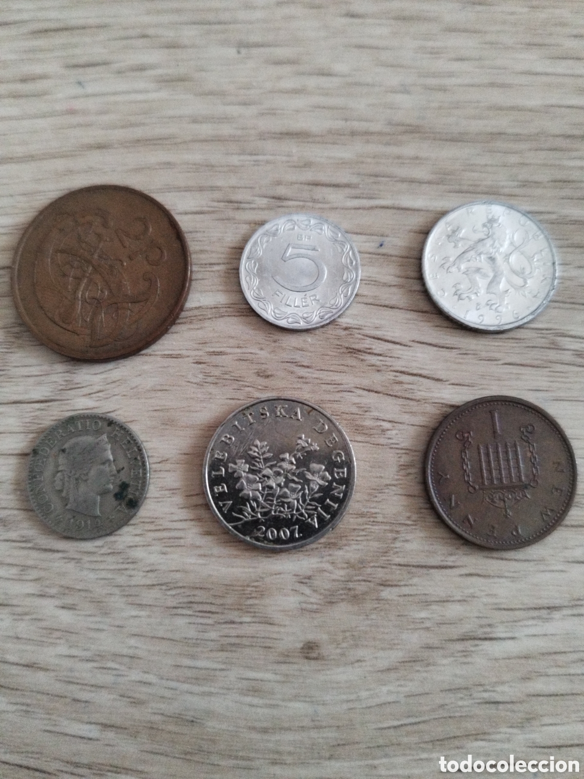 Alte M&uuml;nzen aus Europa: Lote 6 monedas Europa, alguna sin circular
