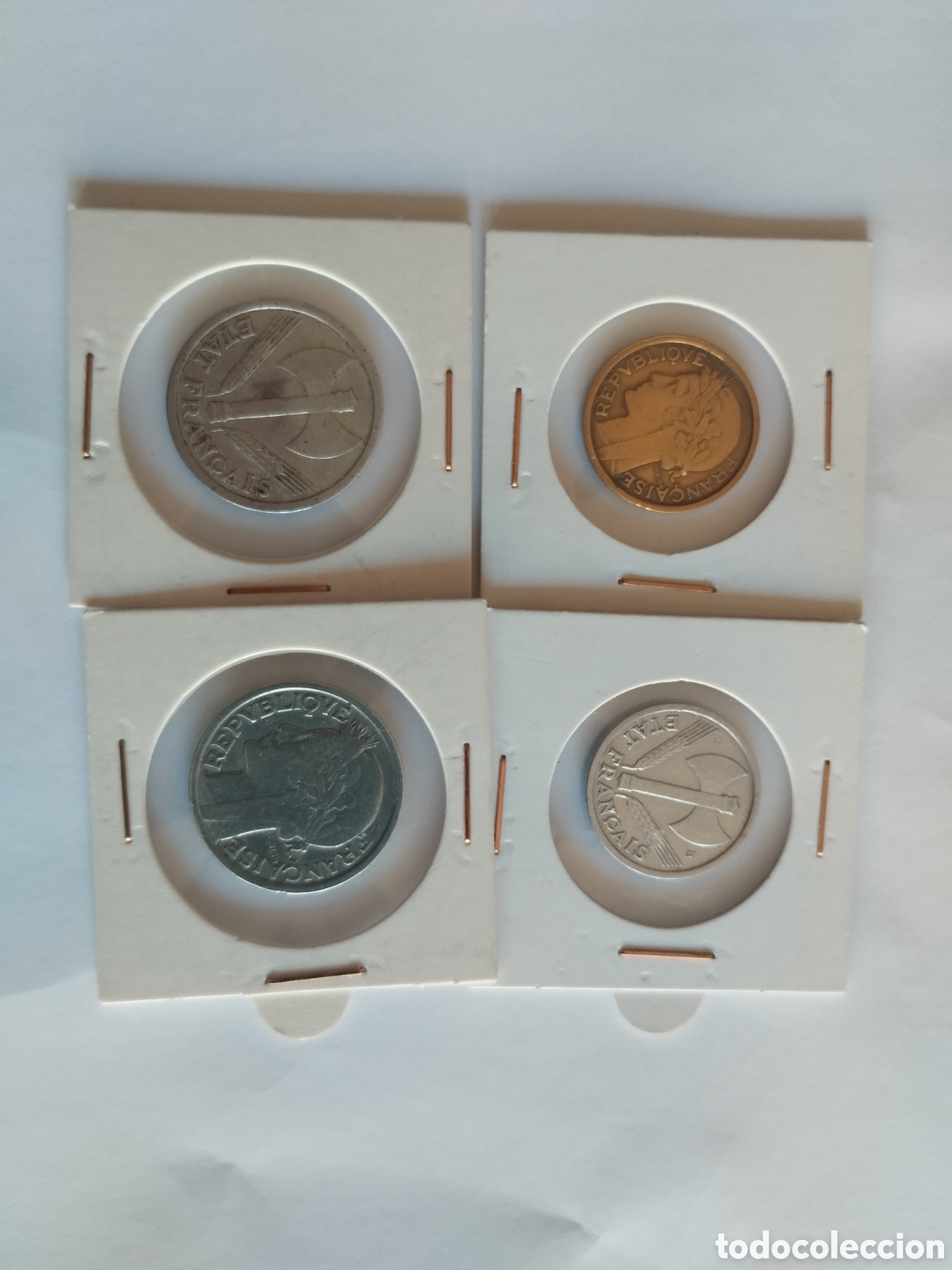 Monete antiche di Europa: LOTE DE CUATRO MONEDAS FRANCIA DE 1 FR. 1932- 2 FR.1943-1 FR.1944-2 FR, 1947