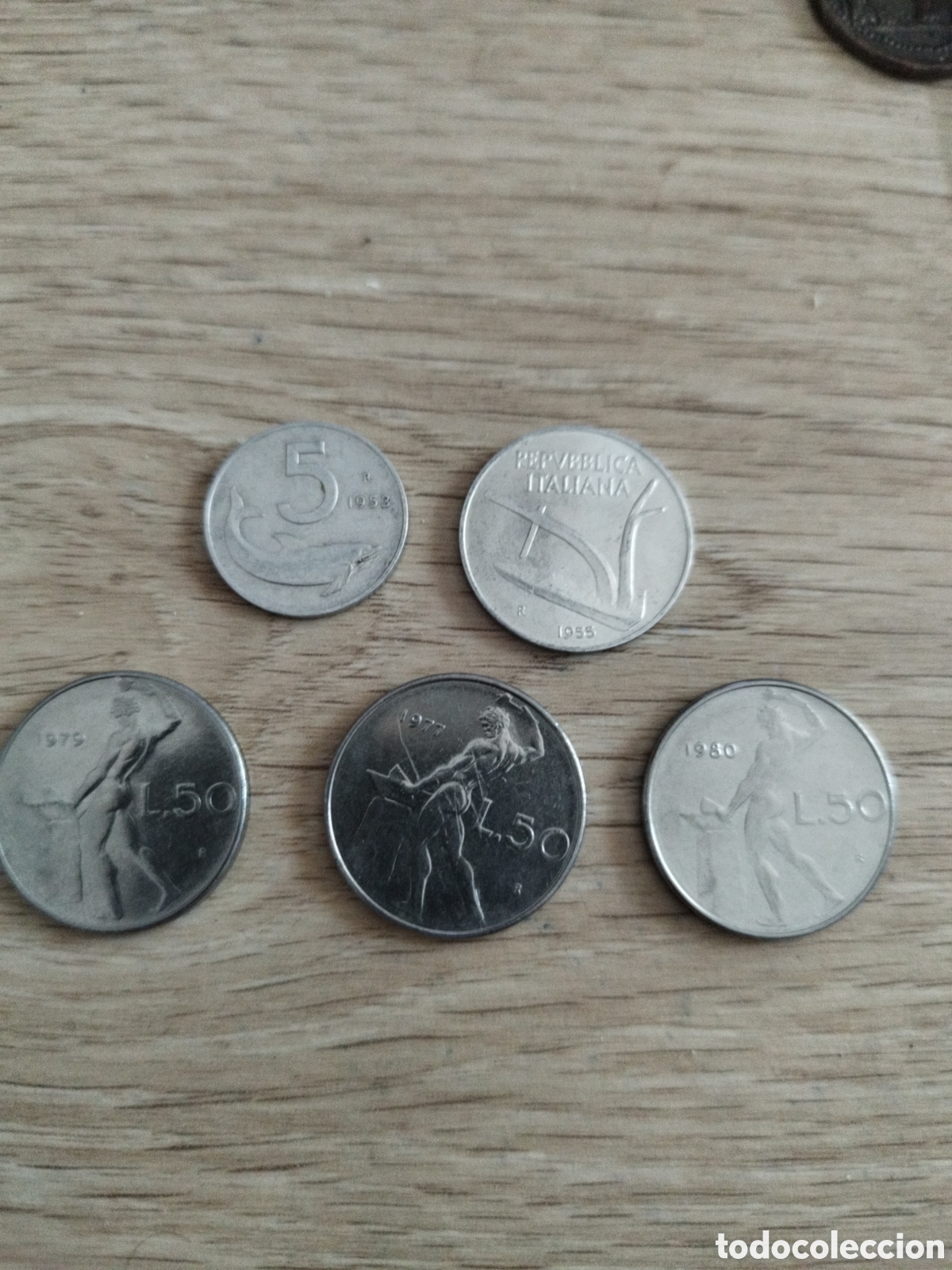 Moedas antigas da Europa: Lote monedas Italia alguna sin circular