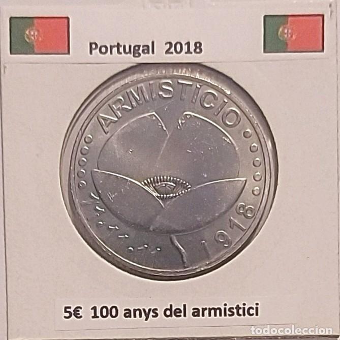 Monedas antiguas de Europa: 5 euros Portugal 2018 Arnist&iacute;cio 11/11/11 1918 cu/ni