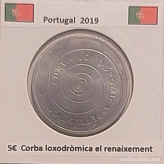 Monedas antiguas de Europa: 5 euros Portugal 2019 Renacimento. Curva Loxodromica Petrus Nonius cu/ni