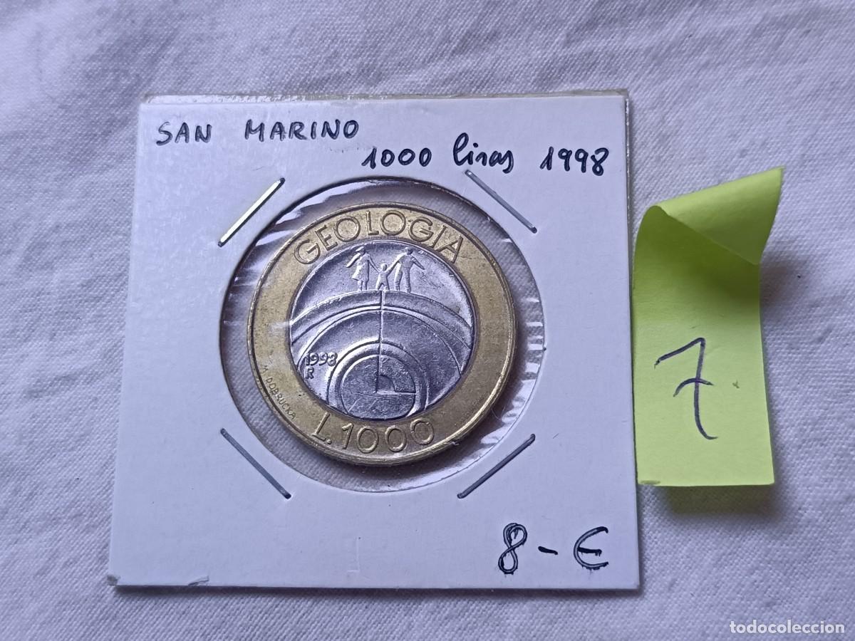 Old Coins of Europe: Moneda Bimet&aacute;lica, en estuche de Cart&oacute;n, San Marino, con notas en el cart&oacute;n