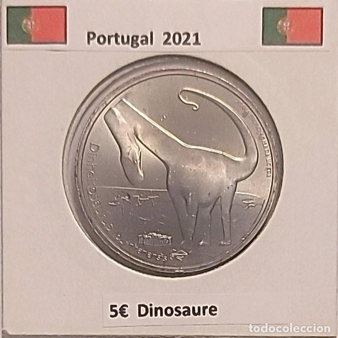 Monedas antiguas de Europa: 5 euros Portugal 2021 Dinheirosaurus lourinhanensis cu/ni