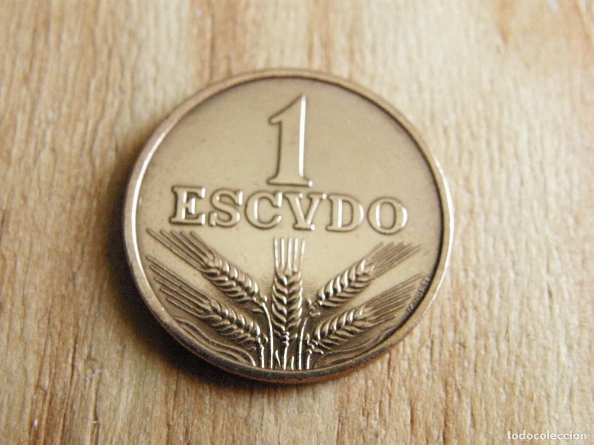 Monedas antiguas de Europa: Moneda 1 Escudo Portugal 1976 &ndash; Rep&uacute;blica Portuguesa &ndash; Bronce, Espigas de Trigo