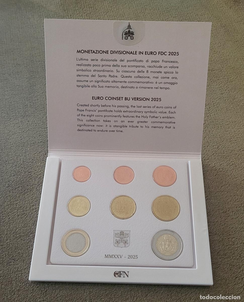 Monedas antiguas de Europa: CARTERA 8 VALORES 1 CENTIMO A 2 EUROS VATICANO 2025 &iexcl;LA ULTIMA DE FRANCISCO I!