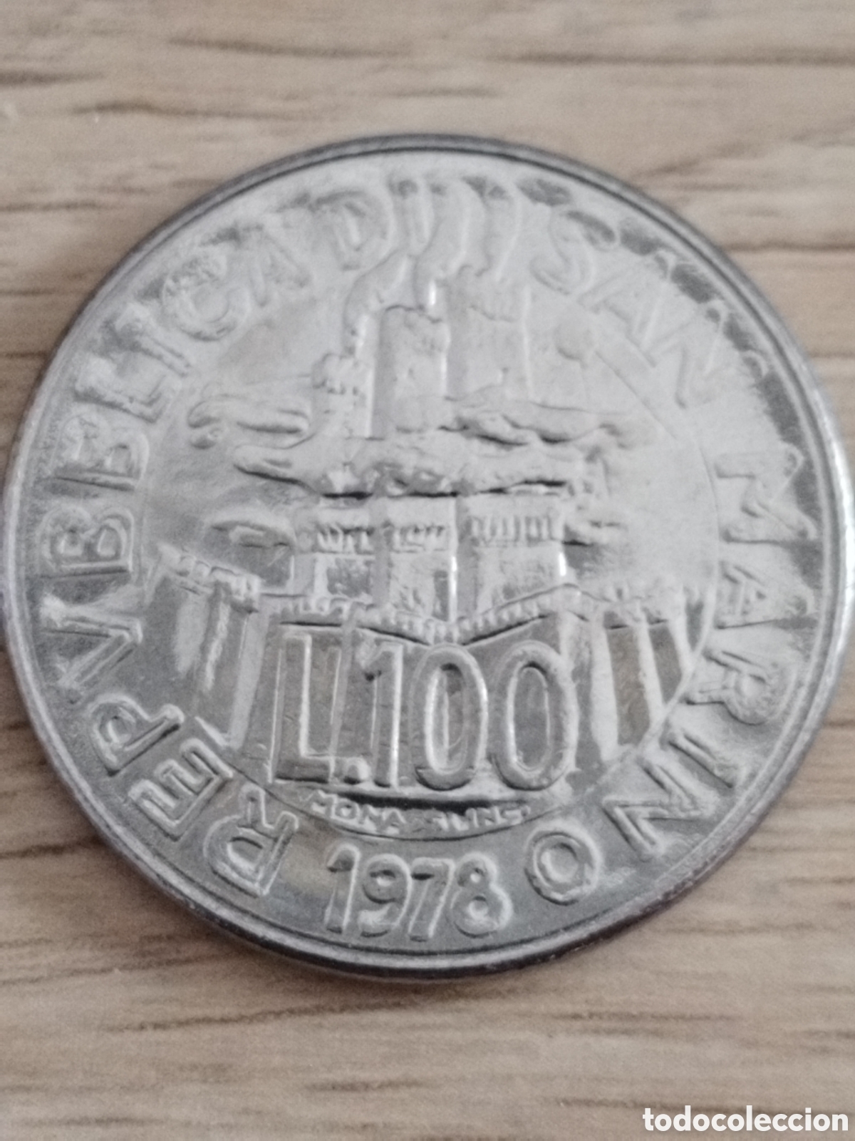 Moedas antigas da Europa: San marino moneda de 100 liras de 1978 SC km#82 (745000)