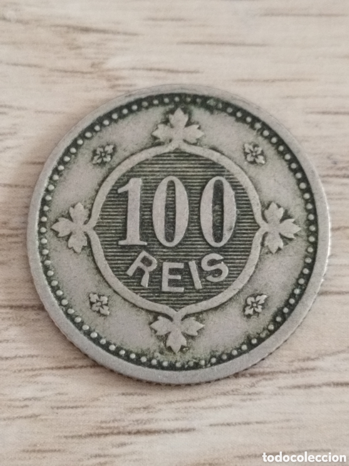 Moedas antigas da Europa: Portugal moneda de 100 reis de 1900 km#546