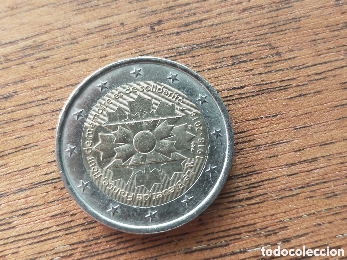Moedas antigas da Europa: Moneda 2 euros de Francia del a&ntilde;o 2018