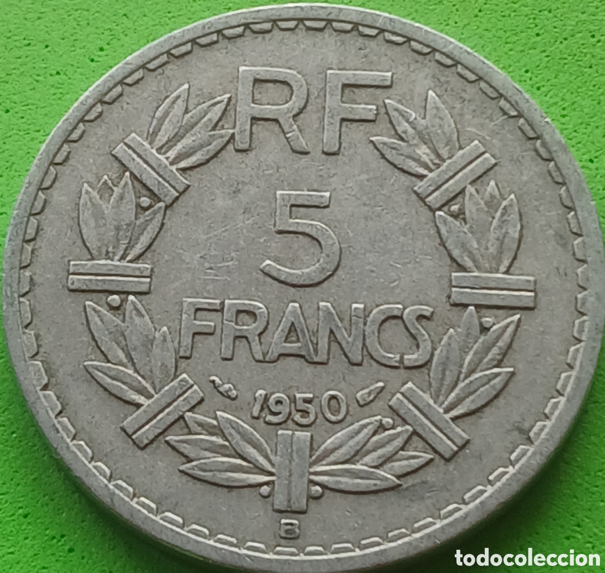 Monedas antiguas de Europa: Francia 5 francos 1950 B Beaumont-le-Roger km#888b