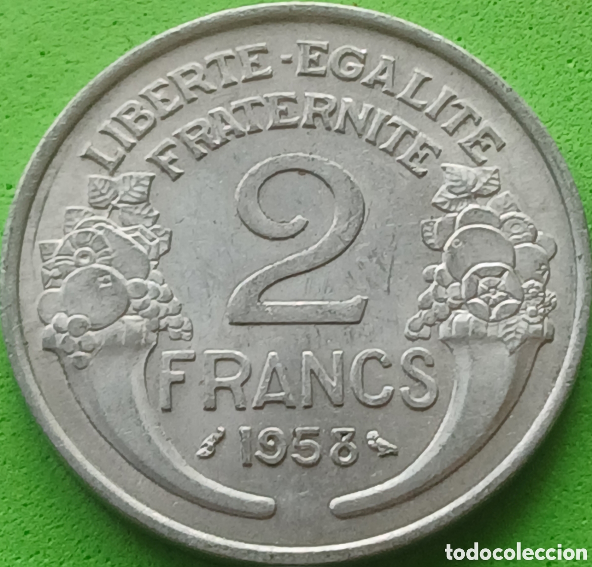 Monedas antiguas de Europa: Francia 2 francos 1958 km#886a