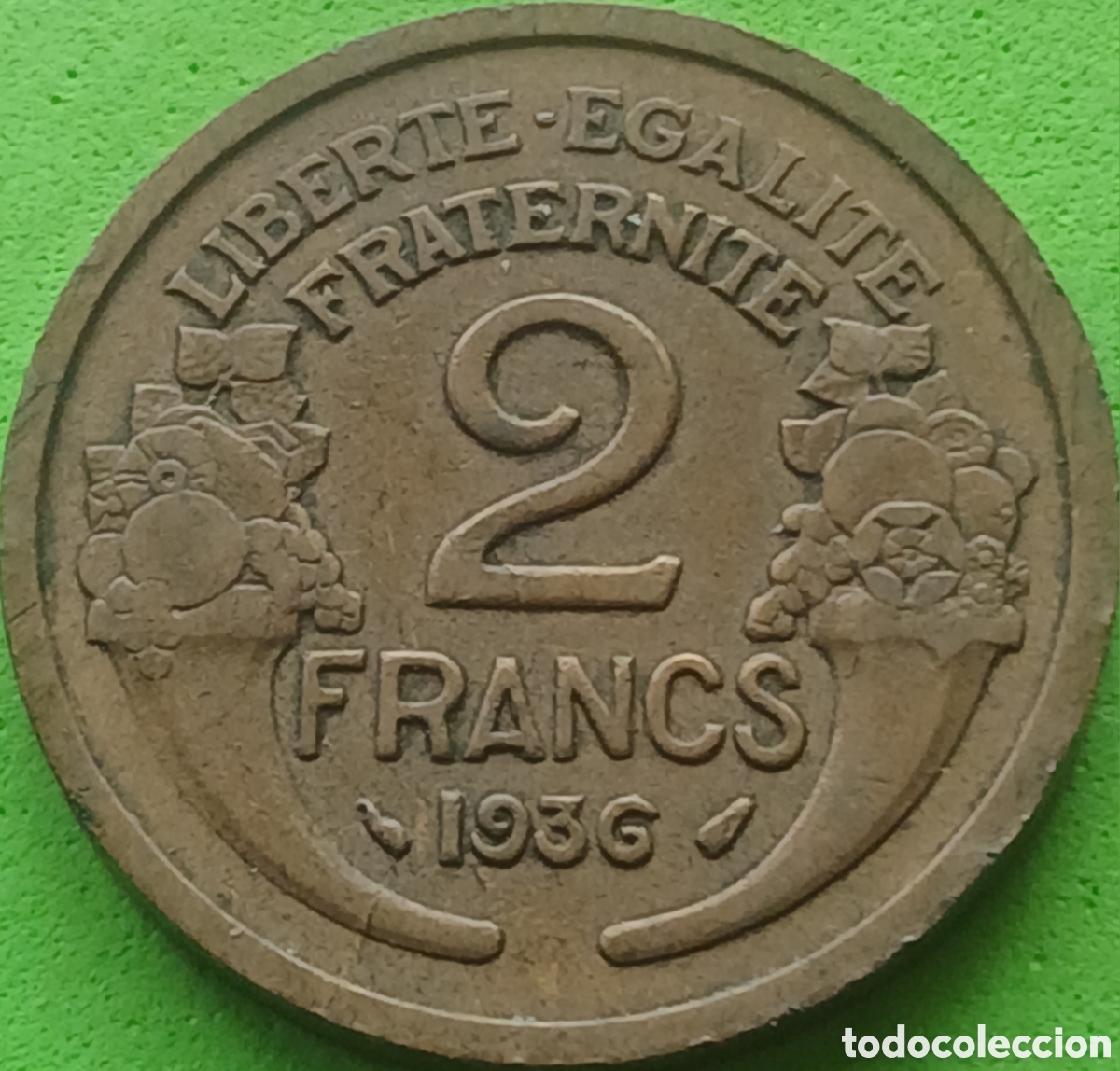 Monedas antiguas de Europa: Francia 2 francos 1936 km#886