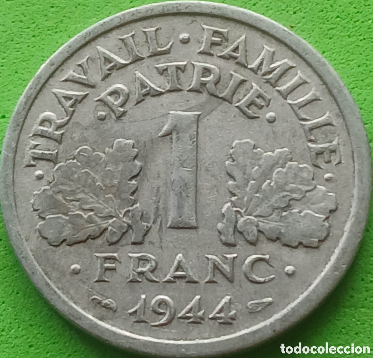 Monedas antiguas de Europa: Francia 1 franco 1944 C Castelsarrasin km#902