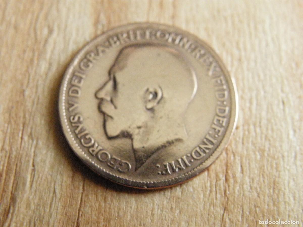 Monedas antiguas de Europa: Half Penny 1920 Jorge V - Britannia - Bronce - Desgastada