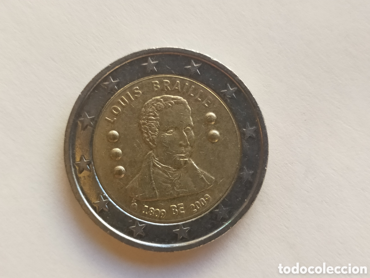 Monedas antiguas de Europa: moneda conmemorativa de 2 euros acu&ntilde;ada en B&eacute;lgica en el a&ntilde;o 2009