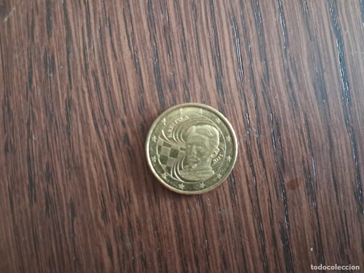 Monedas antiguas de Europa: moneda de 50 c&eacute;ntimos de euro de Croacia, Nikola Tesla, a&ntilde;o 2023.