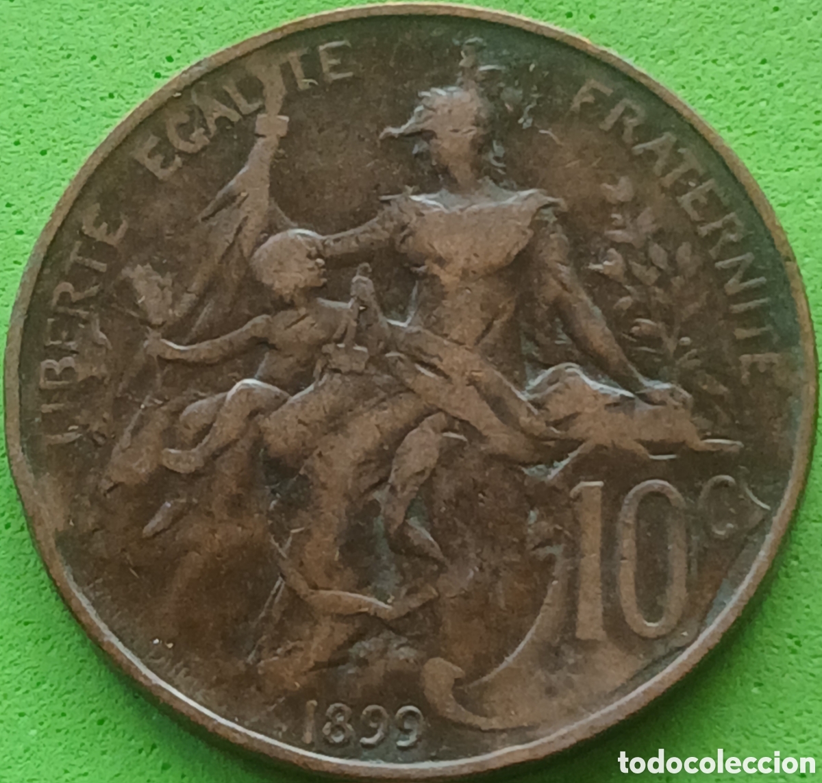Monedas antiguas de Europa: Francia 10 c&eacute;ntimos 1899 km#843