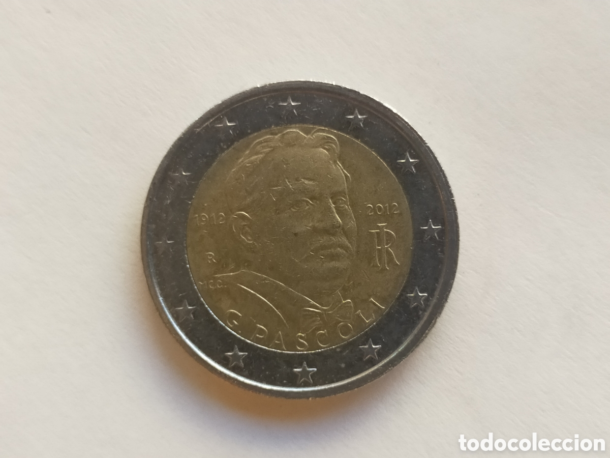 Monedas antiguas de Europa: moneda conmemorativa de 2 euros de Italia del a&ntilde;o 2012