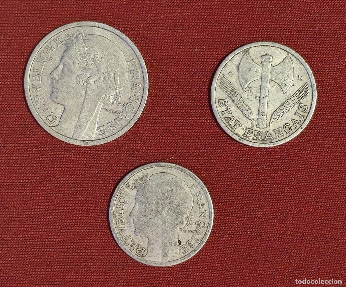 Monete antiche di Europa: 3 Monedas de Francia 1941 - 1944 - 1959