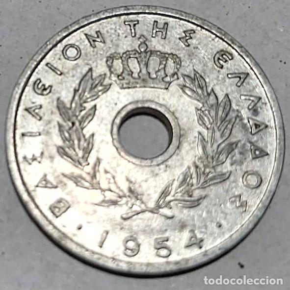Monedas antiguas de Europa: Grecia, 10 Lepta 1954 (Pablo I) KM#78./ Sin Circular?, la de las fotos.