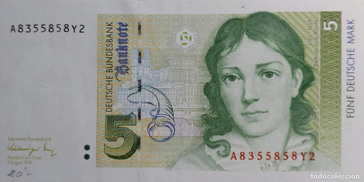 Monedas antiguas de Europa: LOTE DE 4 BILLETES ALEMANES SERIE DEL 1991 UNC7 sin circular valores 5-10-20-50 DM