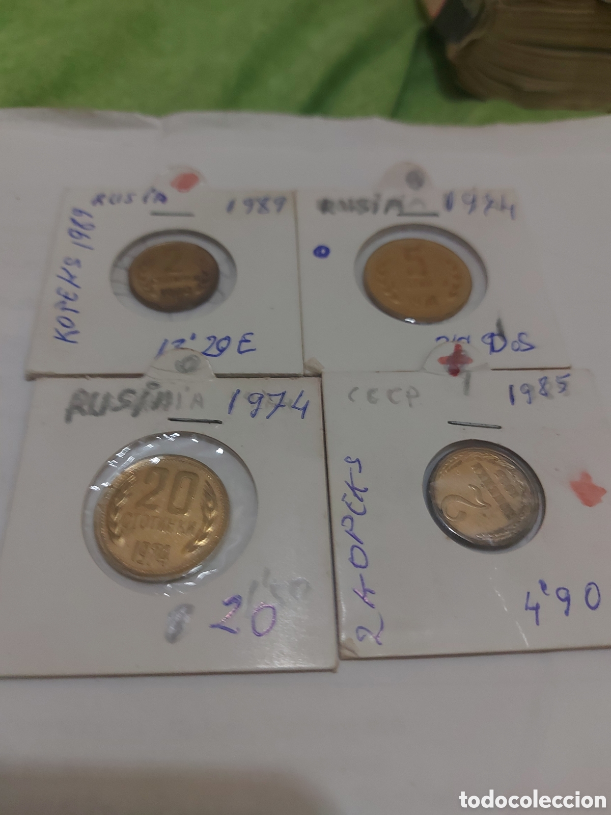 Moedas antigas da Europa: 4monedas deRusia enpe