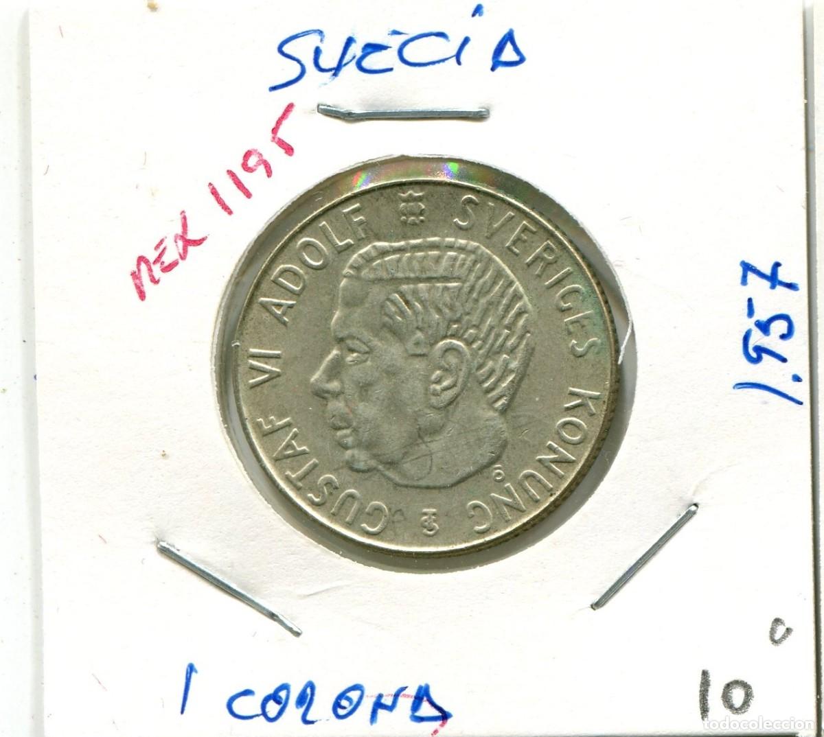 Monedas antiguas de Europa: UNA CORONA A&Ntilde;O 1957 SUECIA ( MEX1195 )
