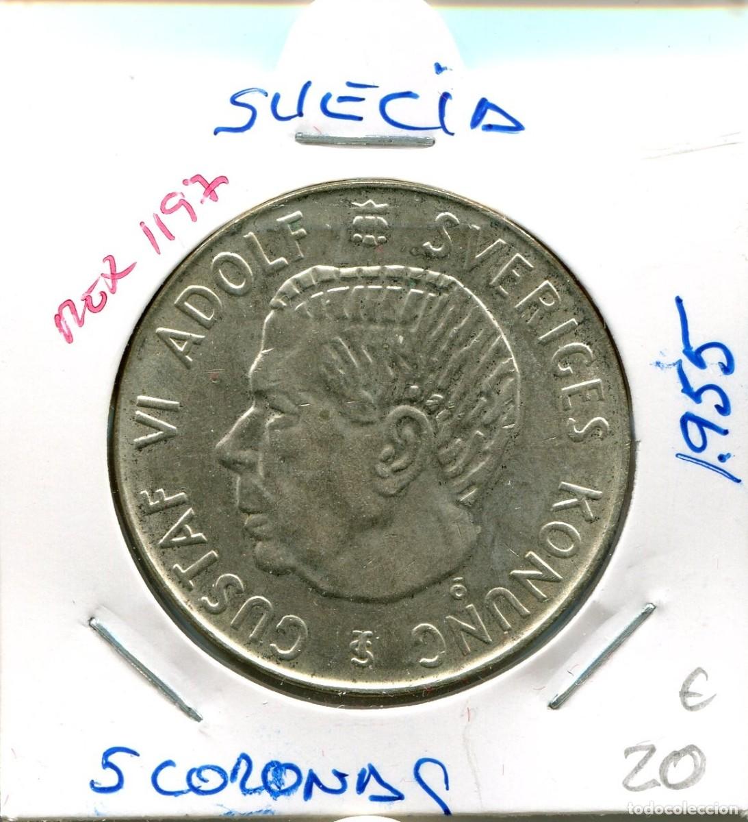 Monedas antiguas de Europa: 5 CORONAS A&Ntilde;O 1955 SUECIA ( MEX1197 )
