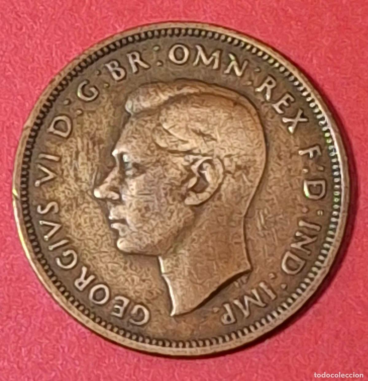Monedas antiguas de Europa: 1943 Half Penny Reino unido
