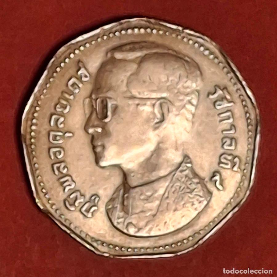 Monedas antiguas de Europa: 5 baht del a&ntilde;o 1972 Tailandia