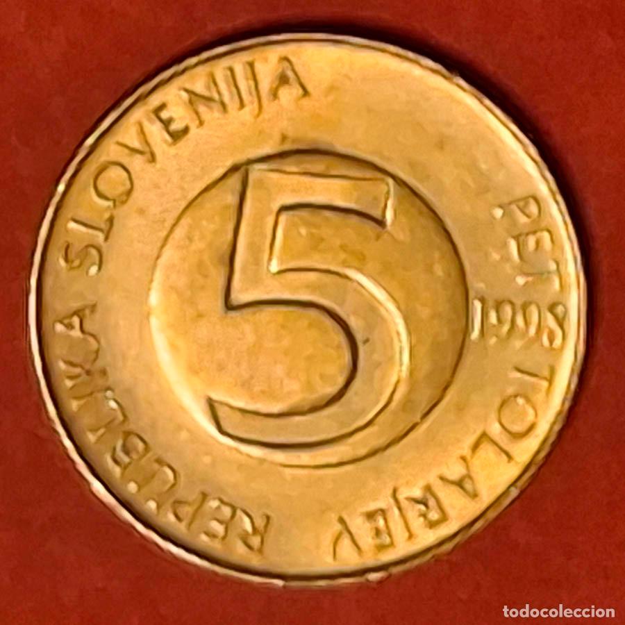 Monedas antiguas de Europa: 5 tolares eslovenos acu&ntilde;ada en 1998