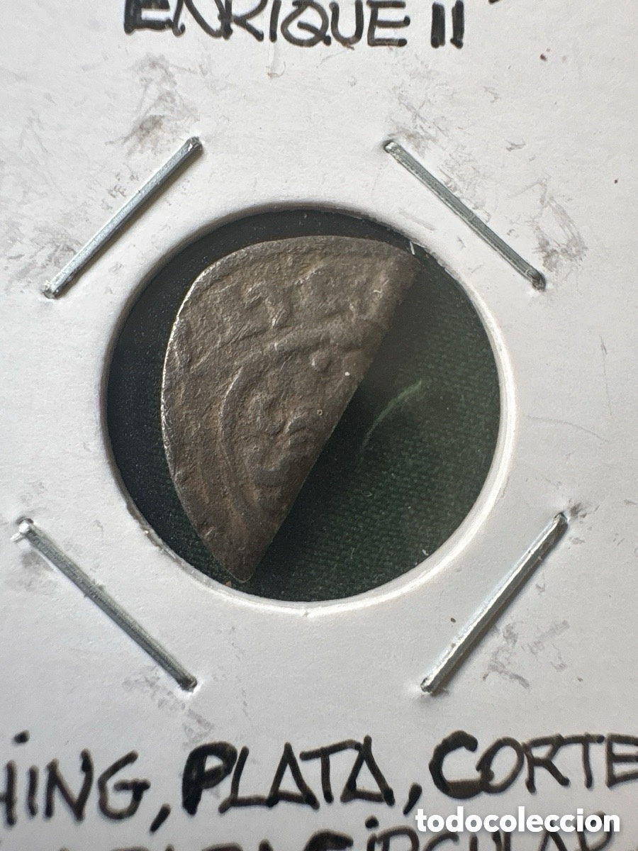 Alte M&uuml;nzen aus Europa: Moneda 1/2 Farthing plata, Enrique II, Londres (A15)
