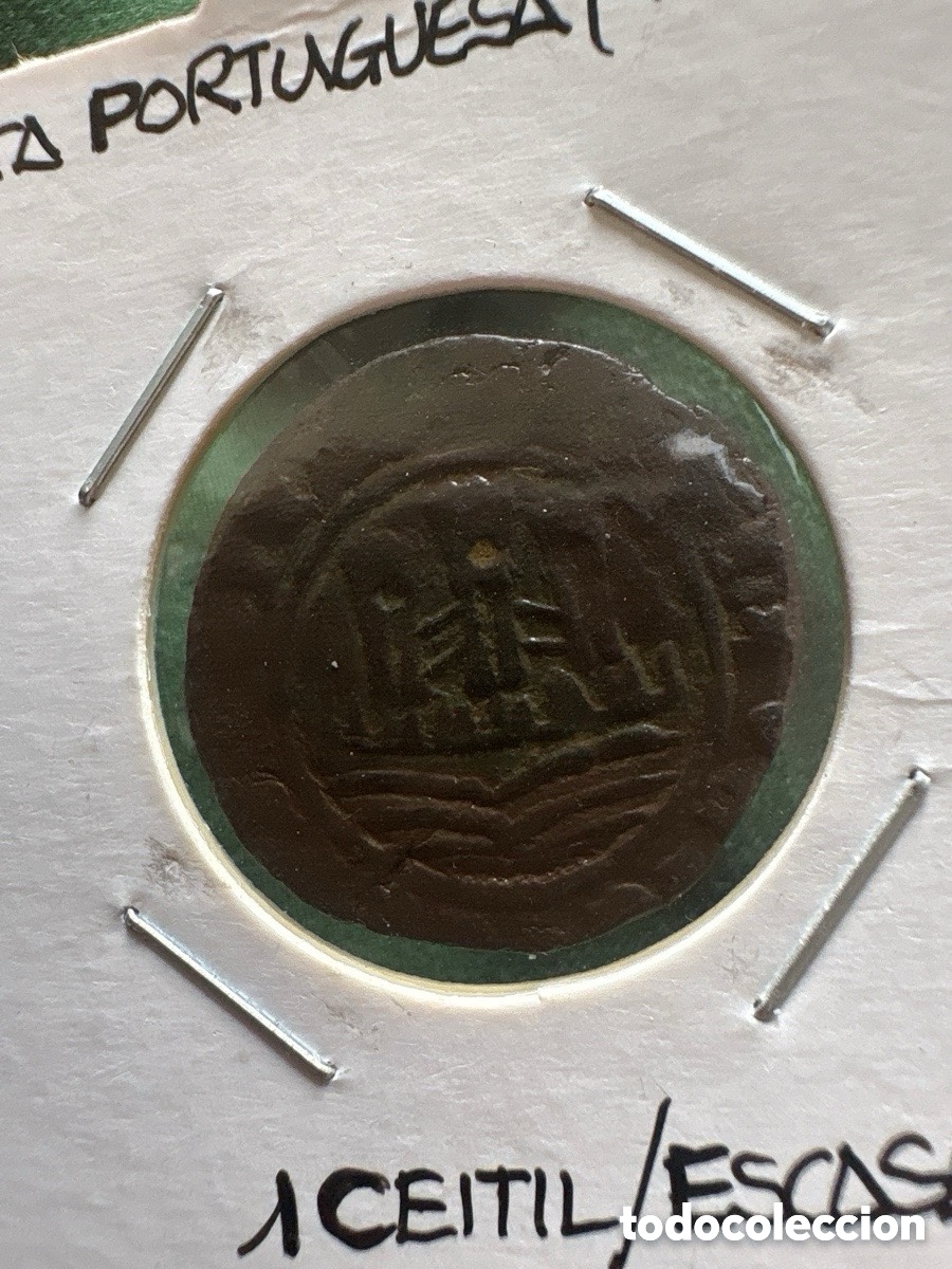 Alte M&uuml;nzen aus Europa: Moneda 1/2 Ceitil, Ceuta Portuguesa 1450-1470 escasa (A15)
