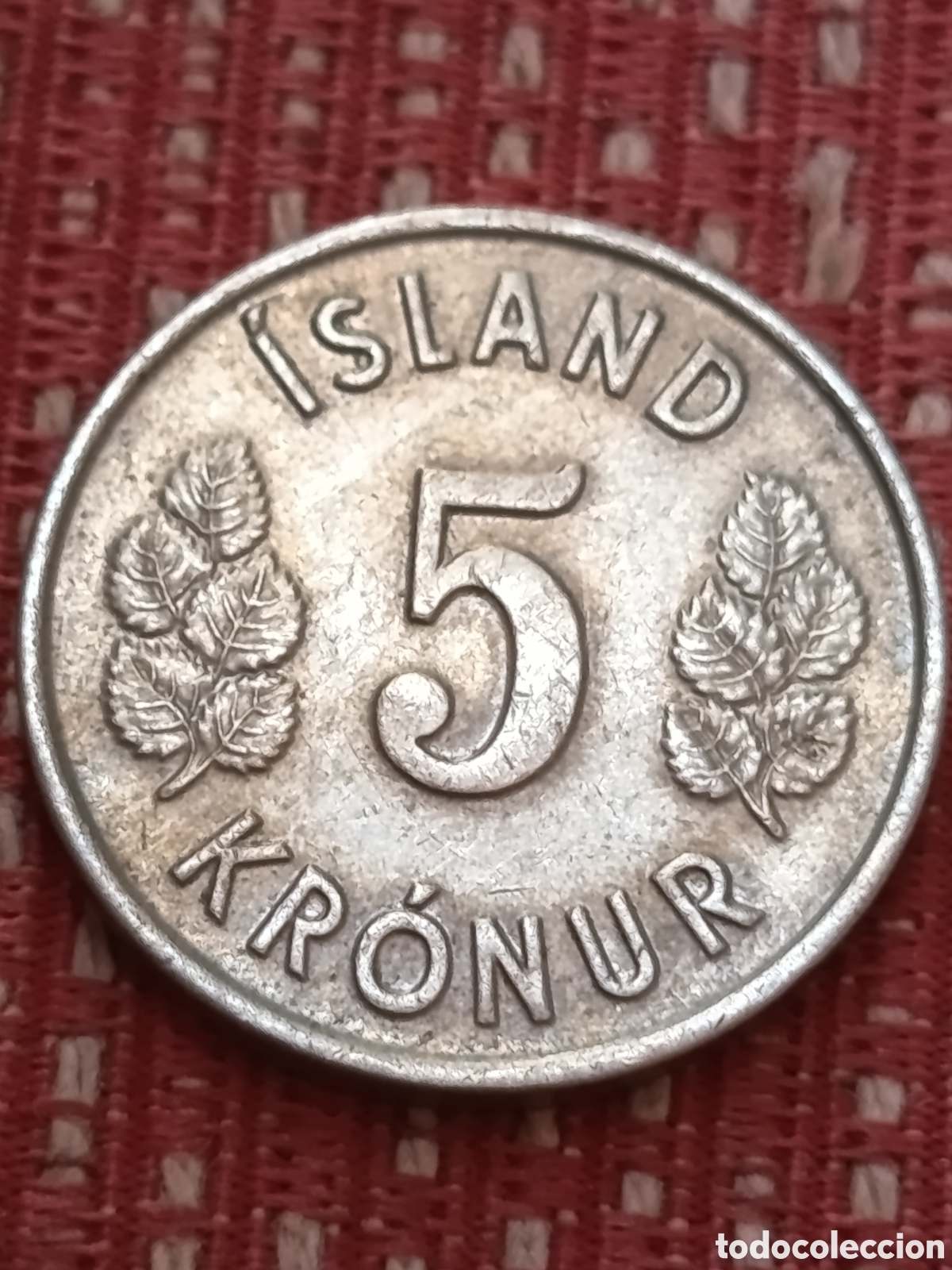 Monedas antiguas de Europa: Islandia 5 Coronas 1975
